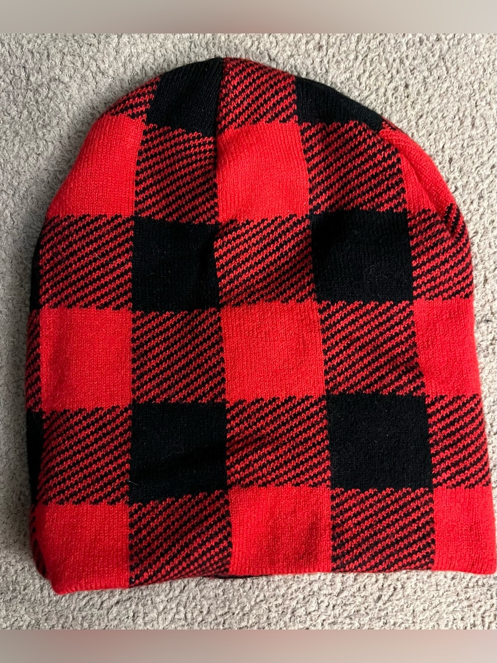 Red Plaid Beanie